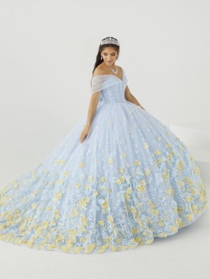 House of Wu 26013 Sheer Shawl 3D Flowers Quince Dress