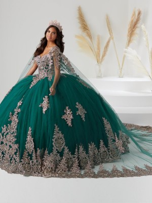 House of Wu 26028C Quinceanera Dress with Long Cape