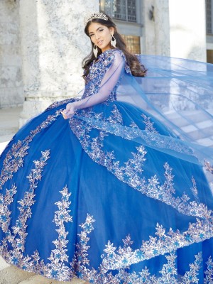 House of Wu 26033C Quinceanera Dress with Long Cape