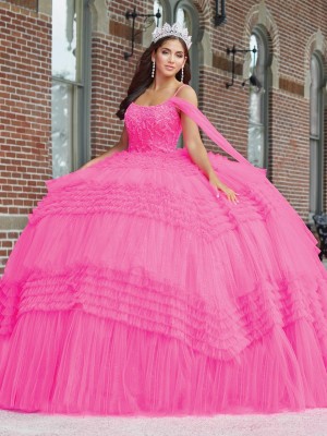 House of Wu 26041 Pleated Ruffle Quinceanera Dress