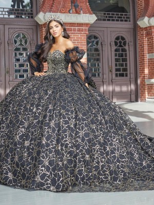 House of Wu 26054 Sequin Flower Quinceanera Dress