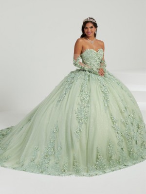 House of Wu 26070 Lace 3D Quince Dress with Gloves