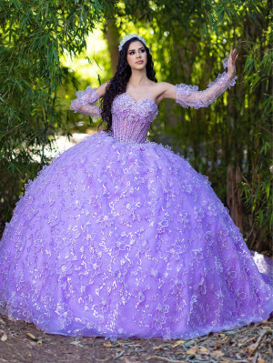 LizLuo Quince by House of Wu 26085 Floral 3D Gown