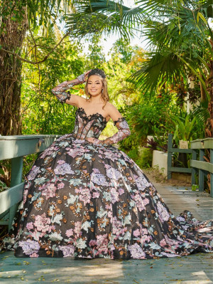 LizLuo Quince by House of Wu 26092M Floral Print Gown