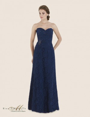 Rina Di Montella 2622 Flattering Lace Evening Gown