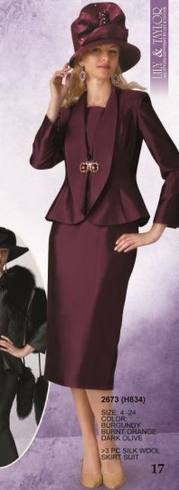 Burgundy Church Dress