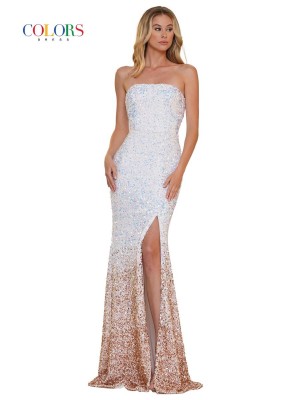 Colors Dress 2683 Ombre Sequin Prom Gown