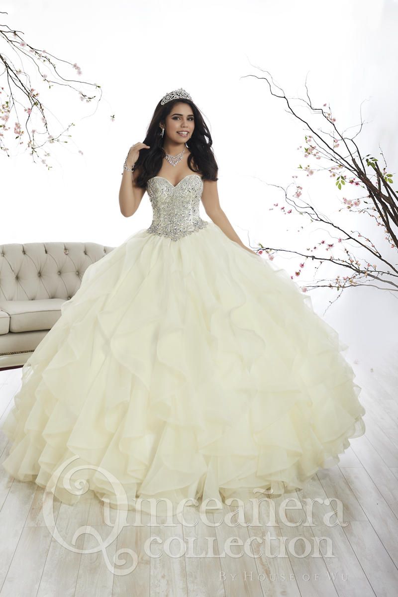 French Novelty: Quinceanera by House of Wu 26870 Ruffled Gown