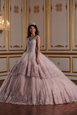 House of Wu 26927 Metallic Lace Quinceanera Dress