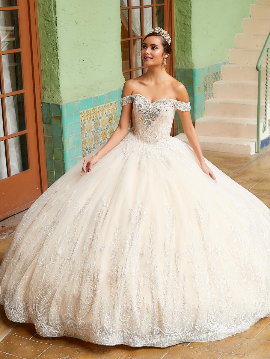 White off the shoulder quinceanera best sale dresses