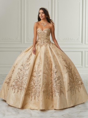 House of Wu 26984 Glitter Satin Quinceanera Gown