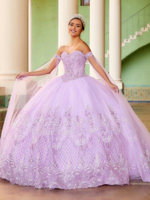 House of Wu 26988 Sheer Removable Sleeve Quince Dress