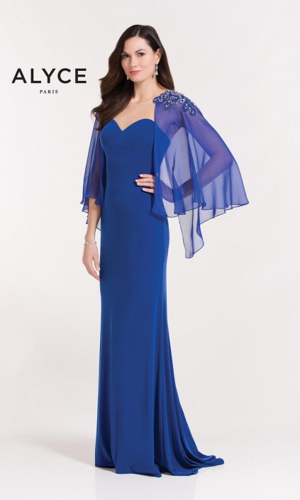 dress with shawl attached