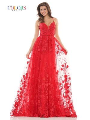 Colors Dress 2726 Floral 3D Prom Gown