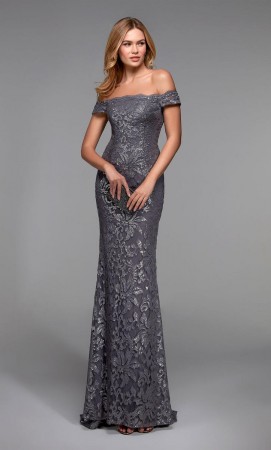 Alyce Paris 27485 Sequin Off Shoulder Gown