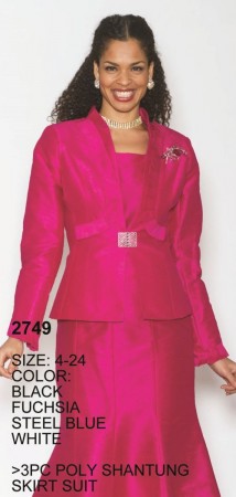 Lily and Taylor 2749 Womens Poly Shantung Church Suit