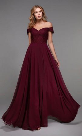 Alyce 27510 Off Shoulder Mother of Bride Gown
