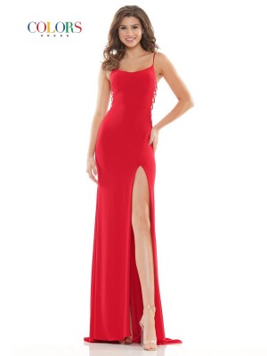 Colors Dress 2755 Lattice Side Cutout Prom Gown