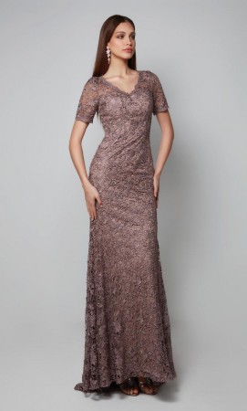 Alyce 27561 Modest Lace Mothers Gown