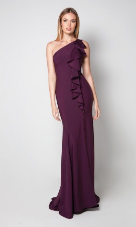 Alyce 27575 One Shoulder Cascading Ruffle Gown