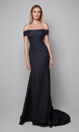 Alyce 27578 Textured Off Shoulder Gown