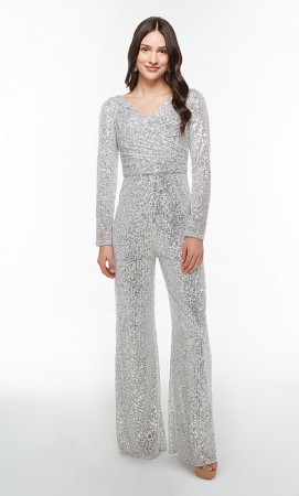Alyce 27606 Long Sleeve Sequin Jumpsuit