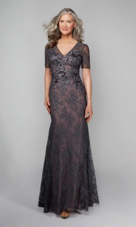 Alyce 27625 Lace Mother of Bride Gown