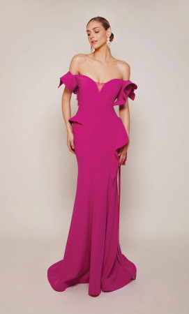Alyce Paris 27643 Ruffle Off Shoulder Mothers Gown