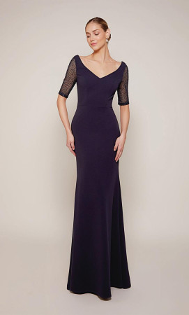 Alyce Paris 27677 Sheer Elbow Sleeve MOB Dress
