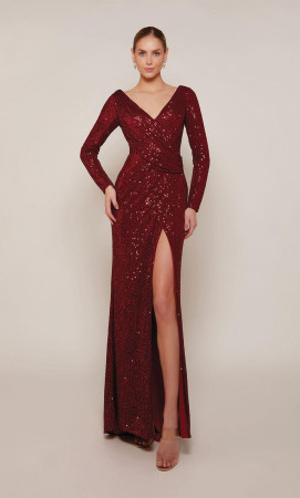 Alyce Paris 27688 Long Sleeve Sequin Gown