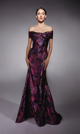 Alyce Paris 27702 Off Shoulder Jacquard Mothers Gown
