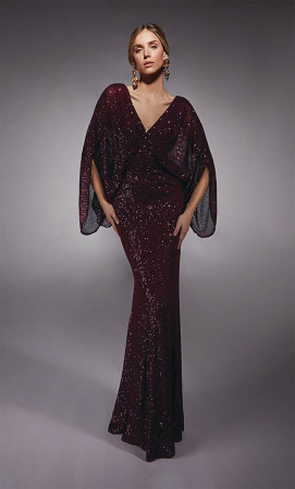Alyce Paris 27703 Cape Sleeve Sequin MOB Gown