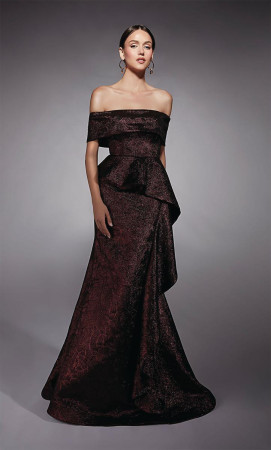 Alyce Paris 27707 Off Shoulder Peplum Gown