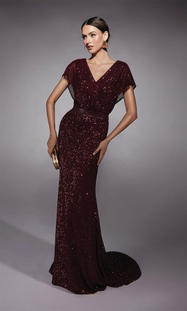 Alyce Paris 27708 Draped Sequin Mother of Bride Dress