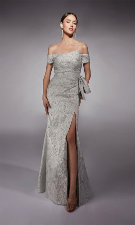 Alyce Paris 27717 Off Shoulder Jacquard Mothers Gown