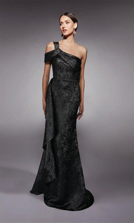 Alyce Paris 27734 One Shoulder Jacquard Gown