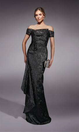 Alyce Paris 27735 Off Shoulder Jacquard Gown