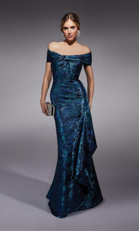 Alyce Paris 27737 Beautiful Off Shoulder Jacquard Gown