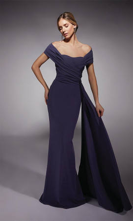 Alyce Paris 27745 Side Drape Off Shoulder Gown