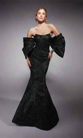 Alyce Paris 27747 Gown with Removable Puff Sleeves