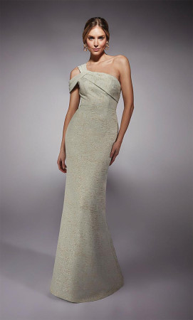 Alyce Paris 27749 One Shoulder Jacquard Gown