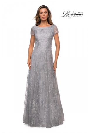 La Femme 27837 Sequin Design Evening Dress