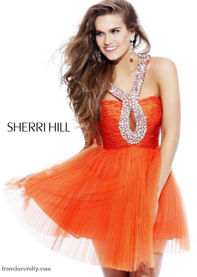 Orange Short Party Dresses