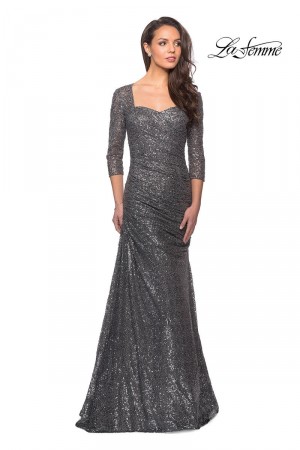 La Femme 28065 Sequin Mothers Gown