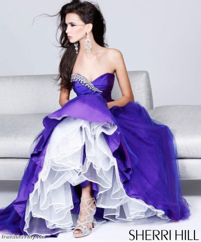 Purple Sherri Hill Prom Dresses