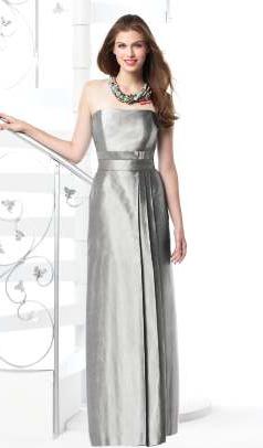 Dessy Strapless Silk Shantung Long Bridesmaid Dress 2815 French Novelty Dessy Strapless Silk Shantung Long Bridesmaid Dress 2815