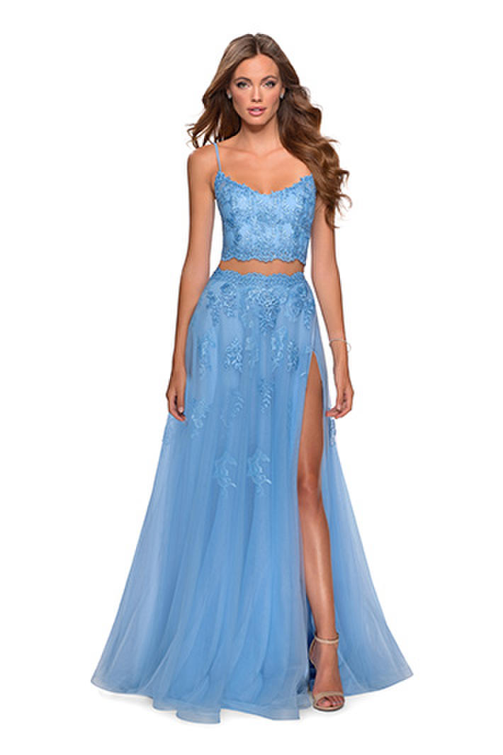 French Novelty: La Femme 28271 Tulle Piece Prom Dress