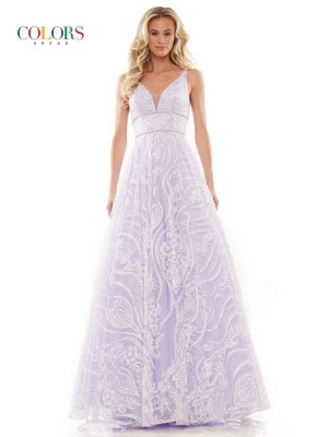 Colors Dress 2834 Glitter A-Line Prom Gown