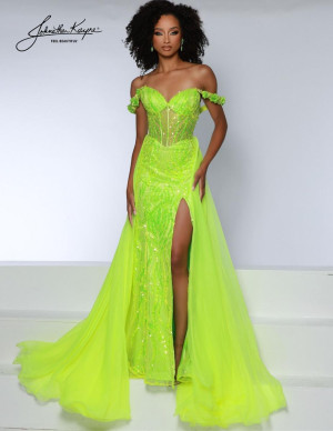 Johnathan Kayne 2834 Dazzling Neon Beaded Gown