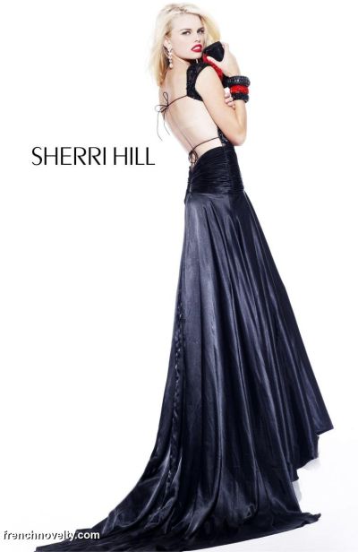 sherri hill black evening gown